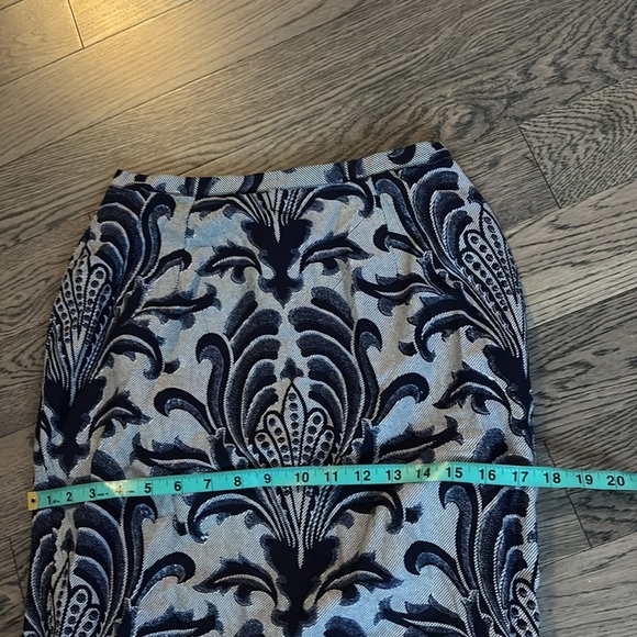 Vintage Luxury jacquard floral pattern Ankara print Fish tail maxi skirt Sz S - Picture 8 of 17